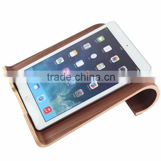Hot selling laptop wood holder for macbook, tablet wood stand holder
