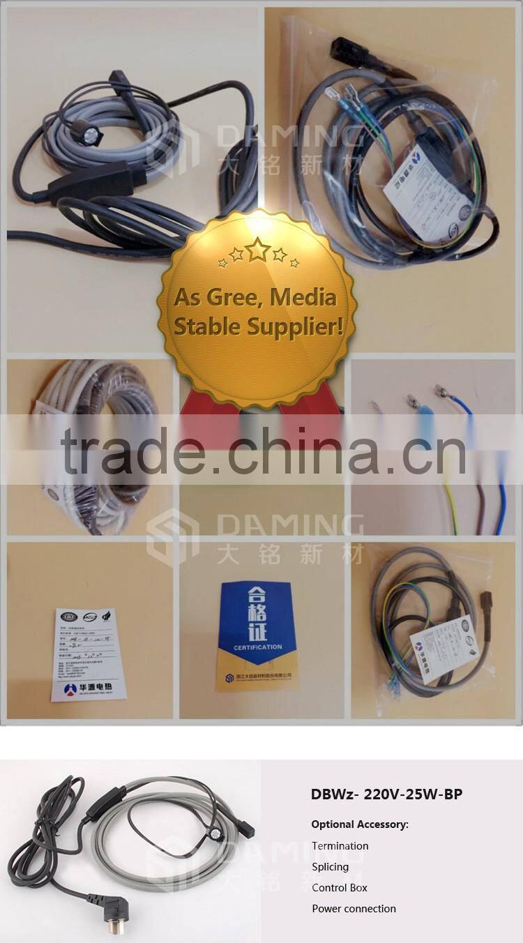 China supplier UL PTC pipe heat tracing cable and joint kits