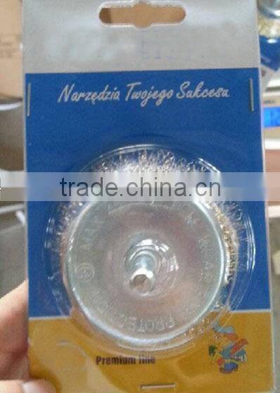 Cup brush with shaft,
