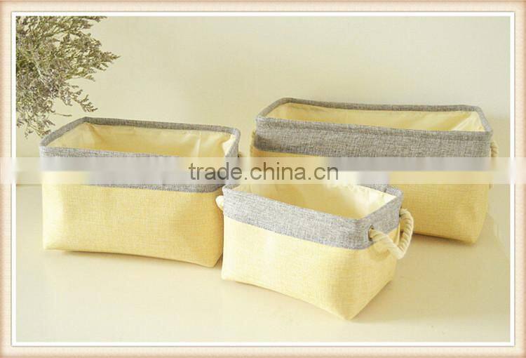 imitated linen storage basket/jute nonwoven laundry basket