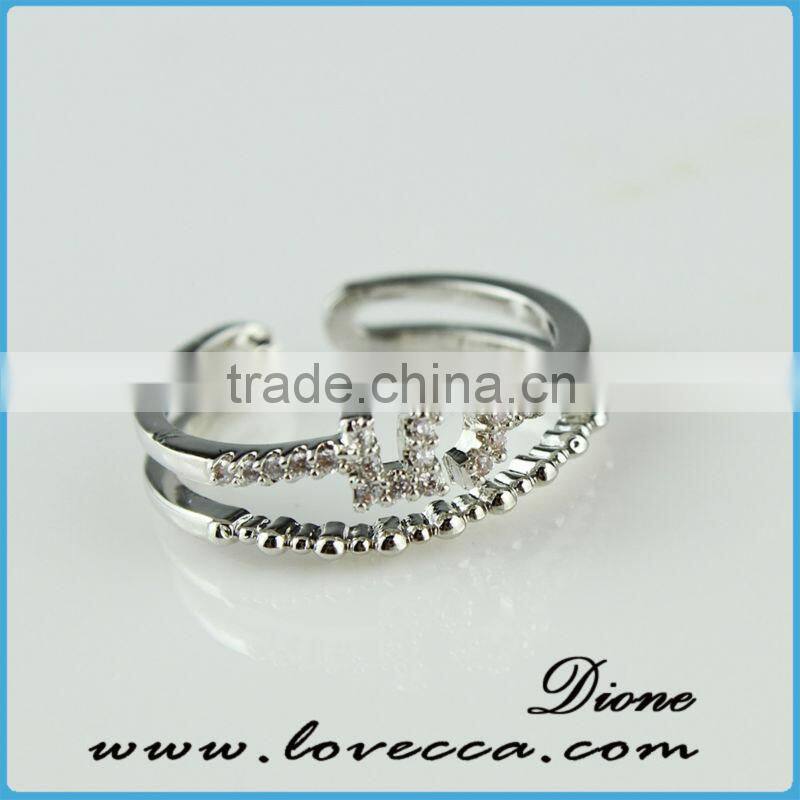 fashion jewelry ring!latest weddingring design!micro pave diamond setting ring-925 silver ring wholesale jewelry