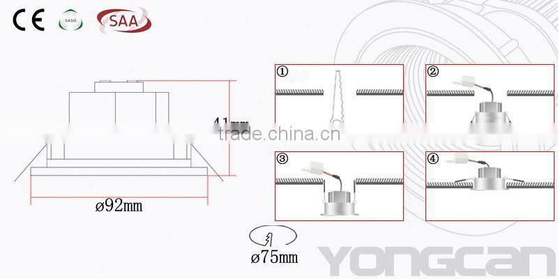 3W Recessed Ceiling Lights