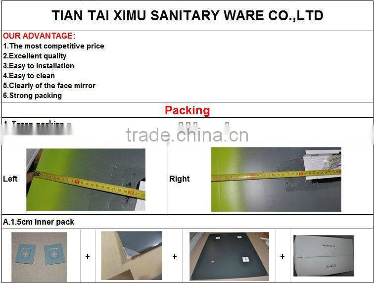 2013 hottest sales double shelf 2 frameless wall mounted mirrors craftwork artistic mirrors