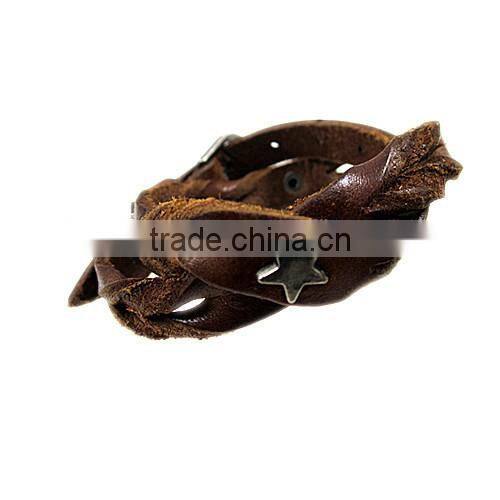 Unique Handmade Cool Leather Bracelets for Boys China Wholesale