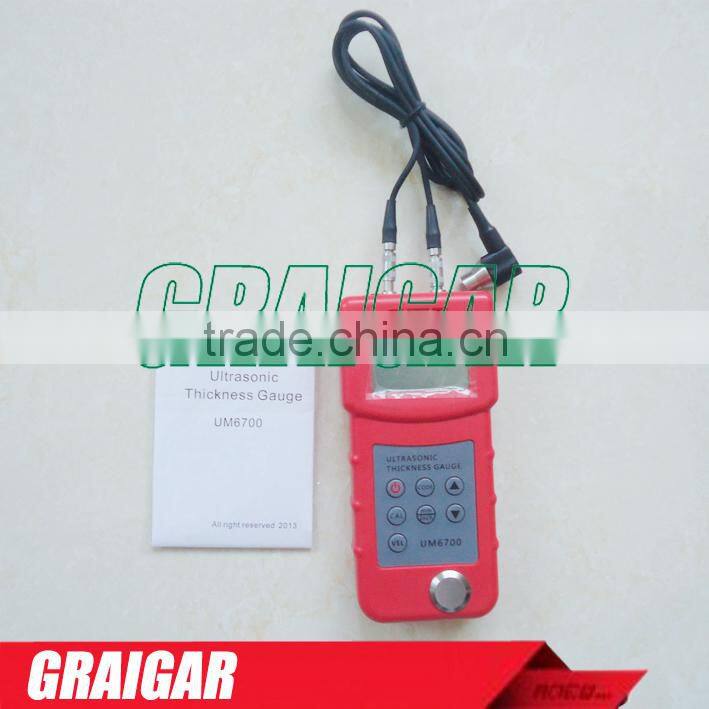 UM6700 Ultrasonic Thickness Gauge Meter Tester 1.0-280mm,0.05-11.8inch (in Steel)