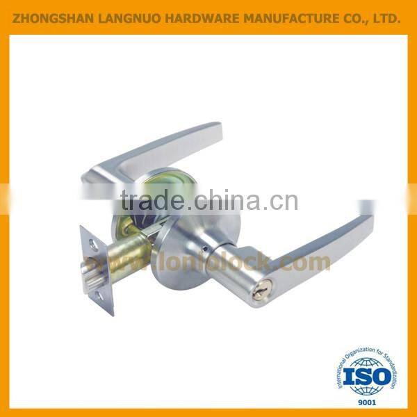 Safety handle tubular lever door lockset