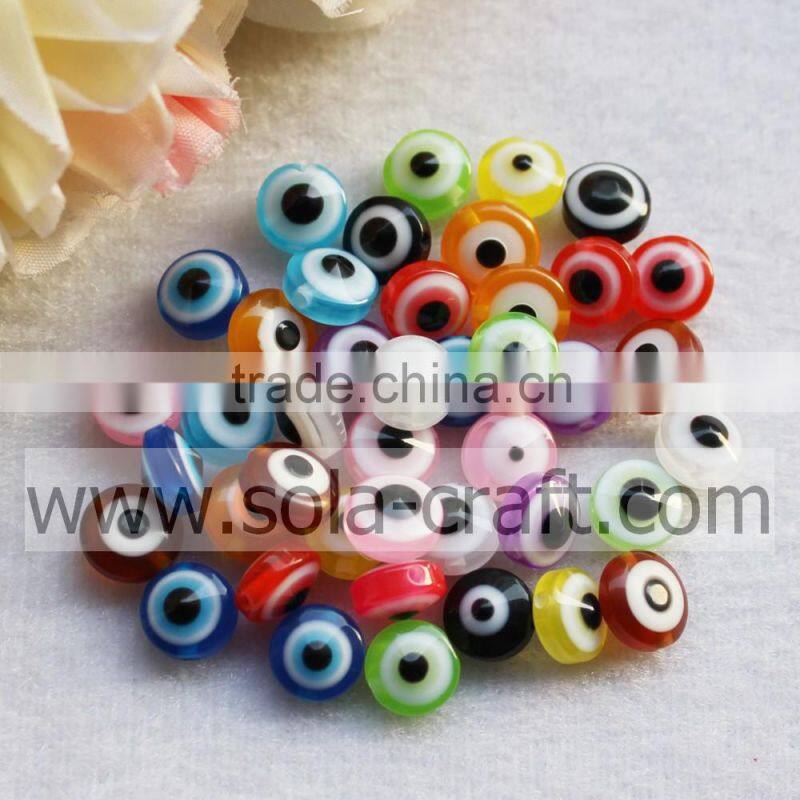 Blue 8MM 500pcs Latest Designs Cats Eye African Wedding Beads Round Resin Wholesale Necklace Crystal Bead