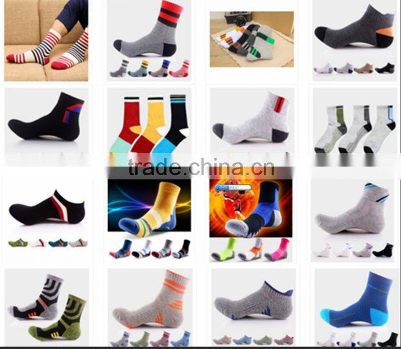 2017 new design New Mens Sports Ankle Striped Socks Running Hiking Travel Socks