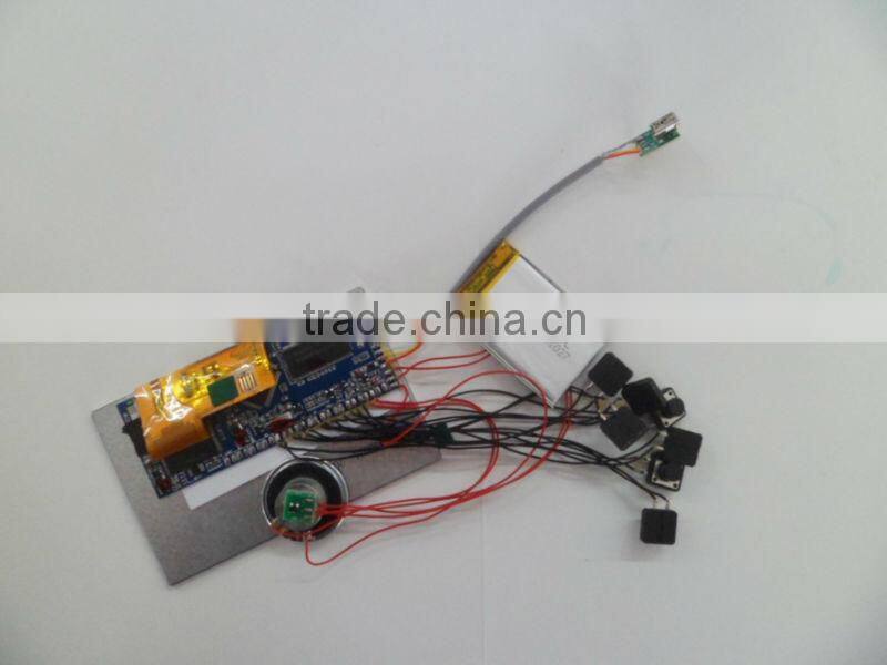 2.4", 4.3", 7", 10" video greeting card module, video brochure module for greeting card