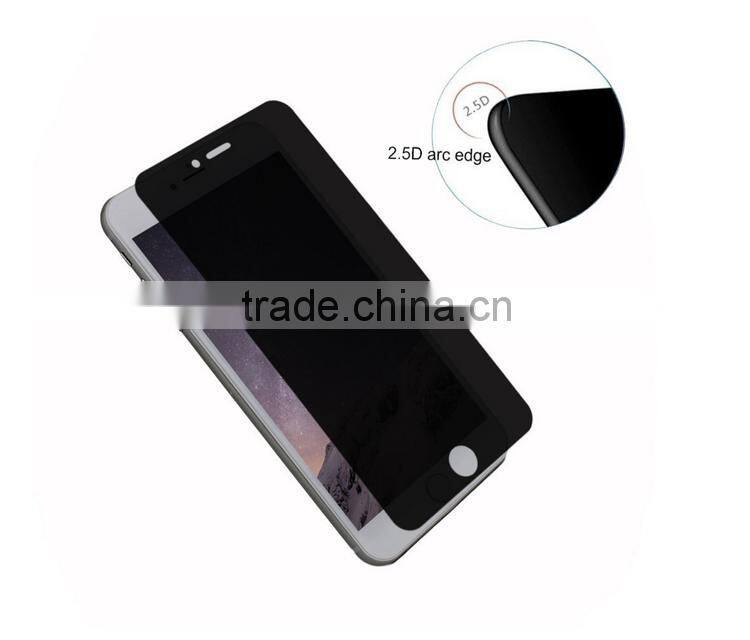 2.5D 9H explosion-proof Anti-privacy tempered glass screen protector for iphone 7.
