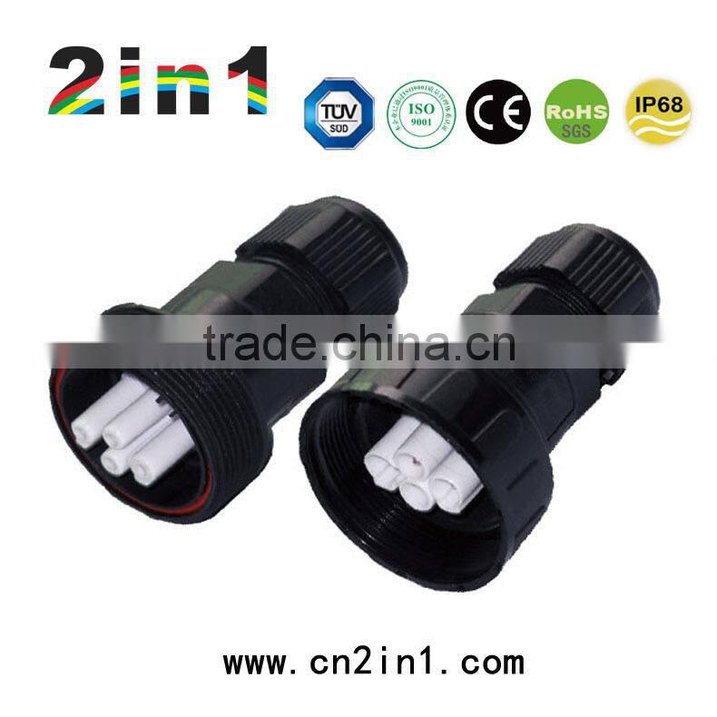 4 Pin Automotive Electrical Wire Connector,686A Series, IP68 Waterproof Rating, Electric Screw Connectors