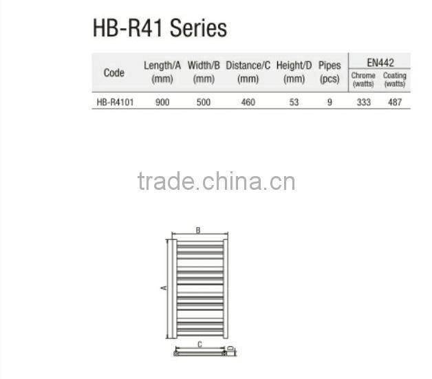 HB-R41 series bathroom hot water heated steel chromed ladder towel racks warmer towe rails radiator