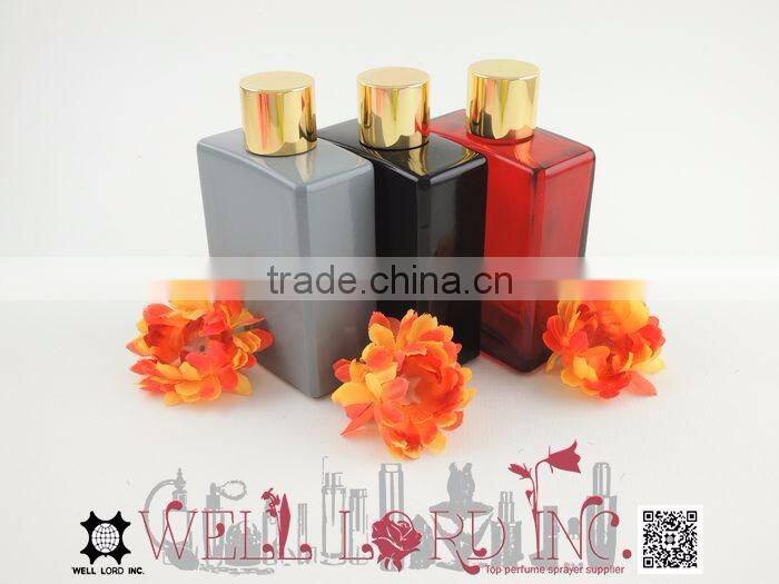 65ml classic golden cap gray screen printing glass bottle