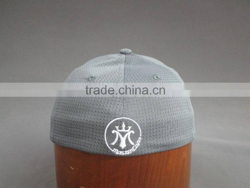High quality Custom Gray Stretch Cap with Print decoration