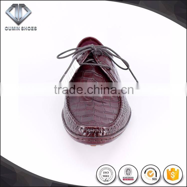 Goodyear driving shoes Injection molding high level genuine leather men shoes The crocodile grain