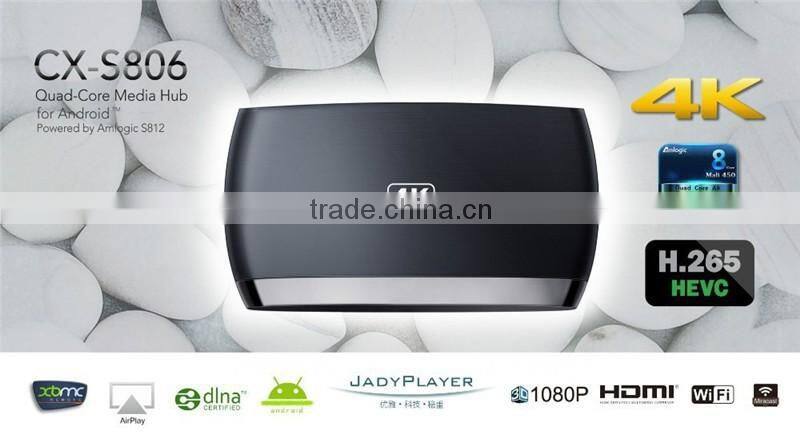 Original CX-S806 Android TV Box Amlogic S802 Quad Core 2G 8G Bluetooth 4.0 GPU Dual WiFi 4K2K 1080P XBMC KODI 14.1 IPTV CX-S806