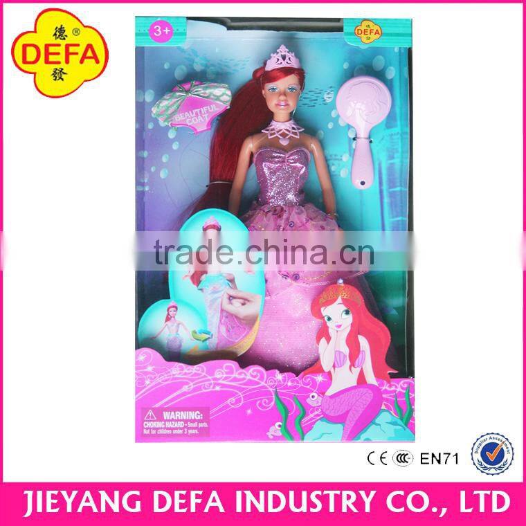 Magical princess doll can be transform to mermaid doll with accessories