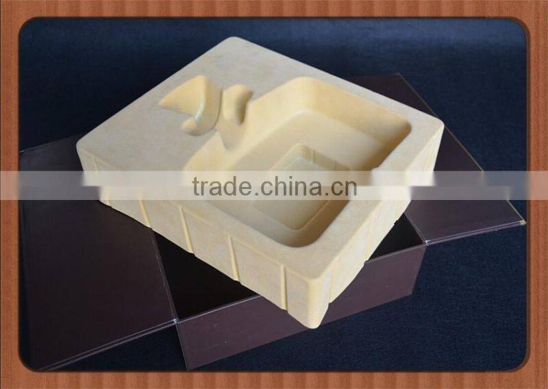 wholesale high quality luxury blister insert with flocking,PS flocking tray for personal care