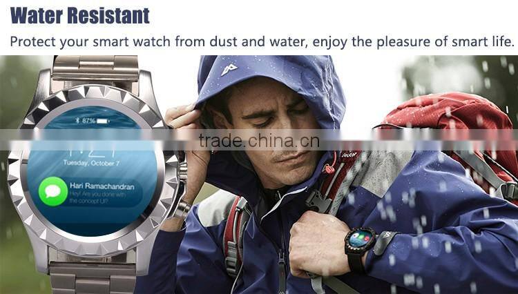 2016 Round TFT for High-end T2 Smart Watch Android 4.4 Wifi Dual Sim Waterproof Smart Watch