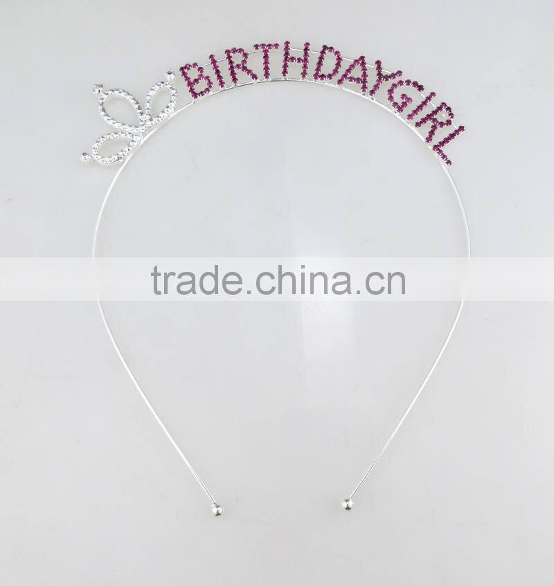 Newest design birthday girl headband fashion