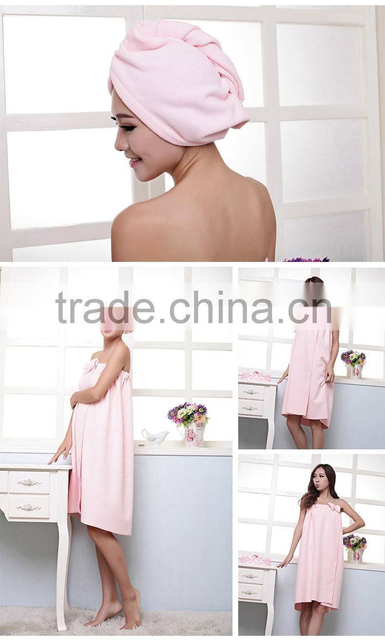 pink lady thick and big hotel bath towel coat