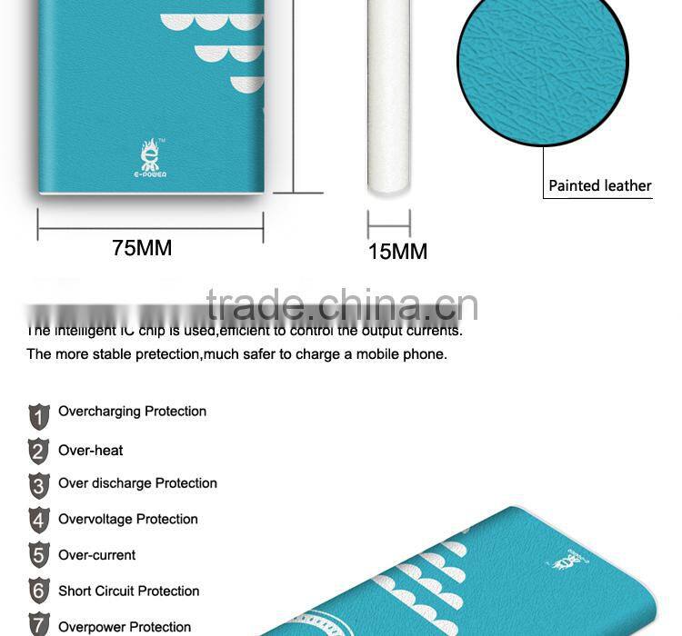 Hot new products for 2015 2A rechargeable battery 5v usb power bank