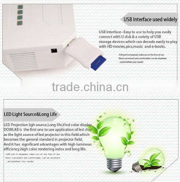 New mini projector UC30 mobile power supply power 1080p support lcd projector movie projector new mini 150lumens projector