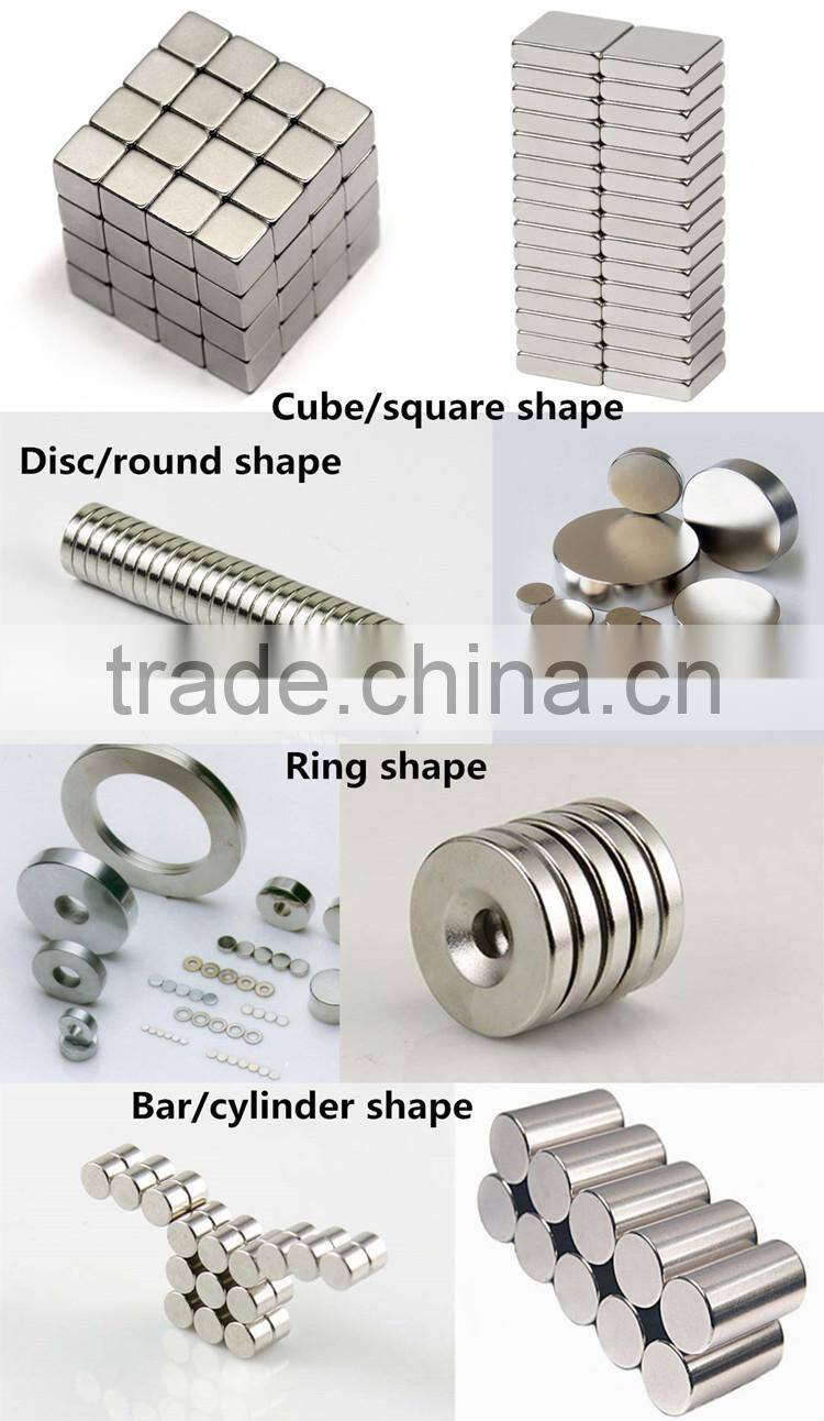 China supplier with rare material strong permanent hidden Neodymium magnet with nickel coating or zin coating