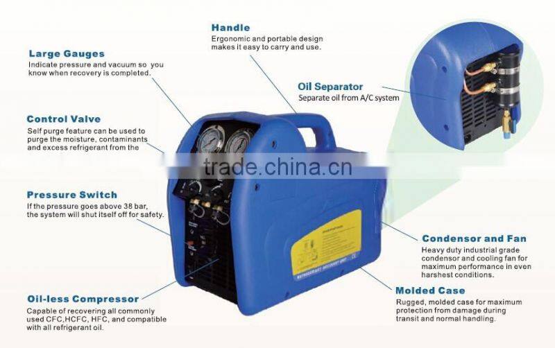 Refrigerant service system RECO250S with oil separator