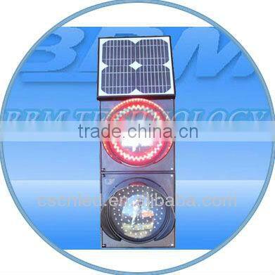 200mm solar flashing red yellow traffic light