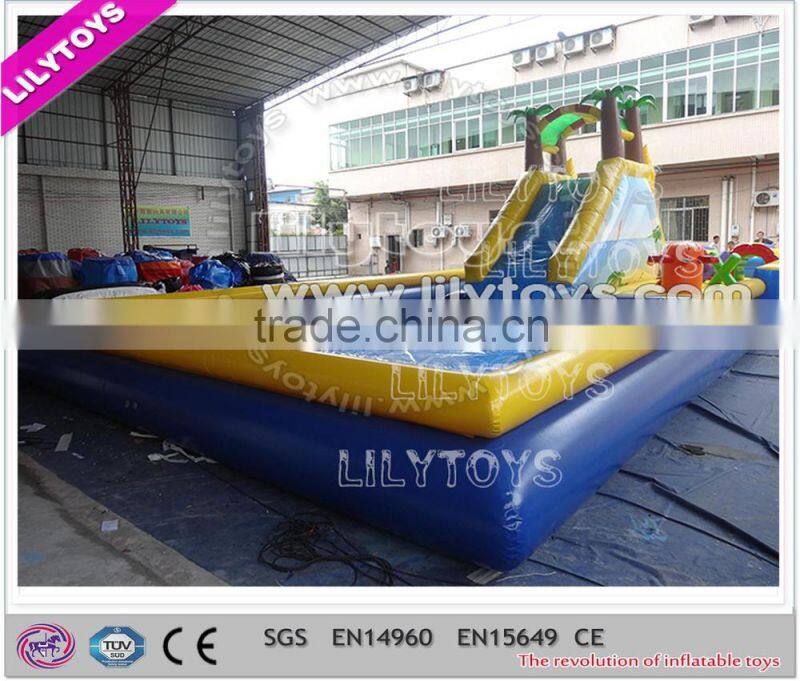 LILYTOYS exciting newest mobie theme water park, SGS commercial amusing park, giant ground inflatable game