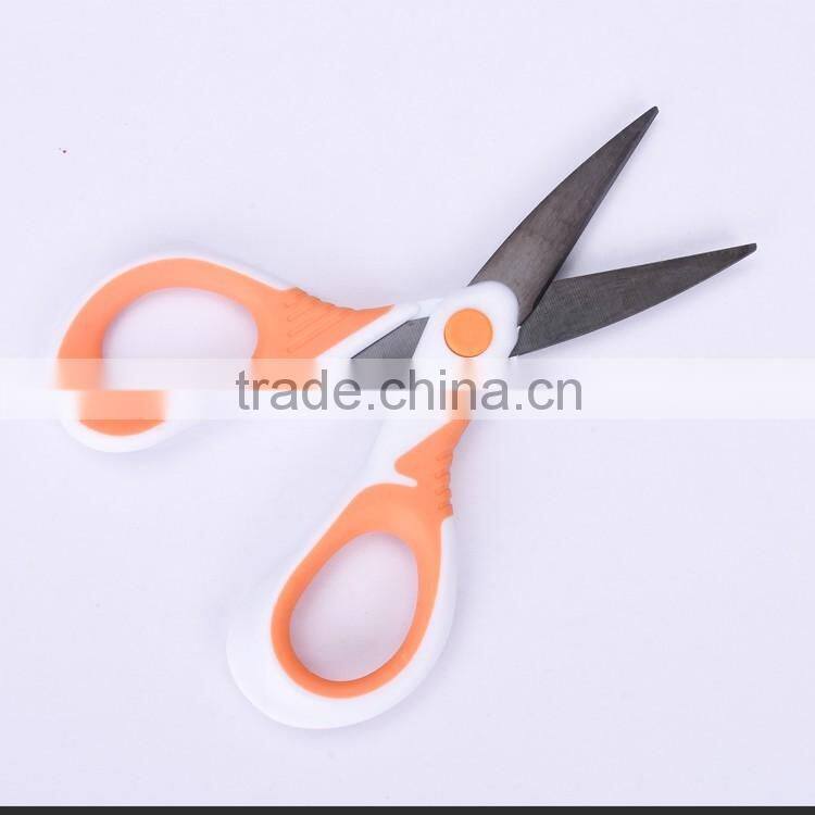 SH13015WOT-2016 New design professional 5" coated black titanium blade office scissors with PP+TPR handle