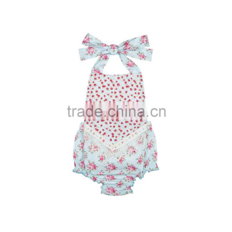 Baby lace fringe romper favorable price lovely style from Kapu with kids wear manufacturer