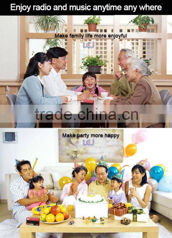 L-015 2015 hot mini fm auto scan radio with mp3 player and speaker