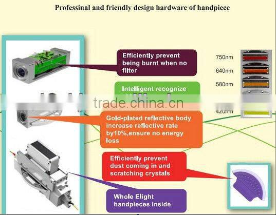 New upgraded ipl hair removel equipment hair removal lamp ipl 610nm with CE ISO