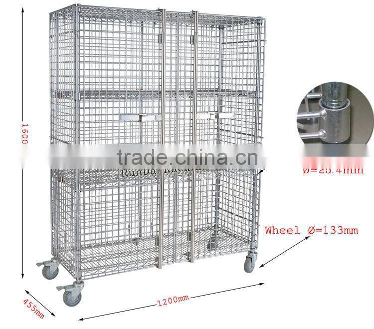 Storage metal cage cart