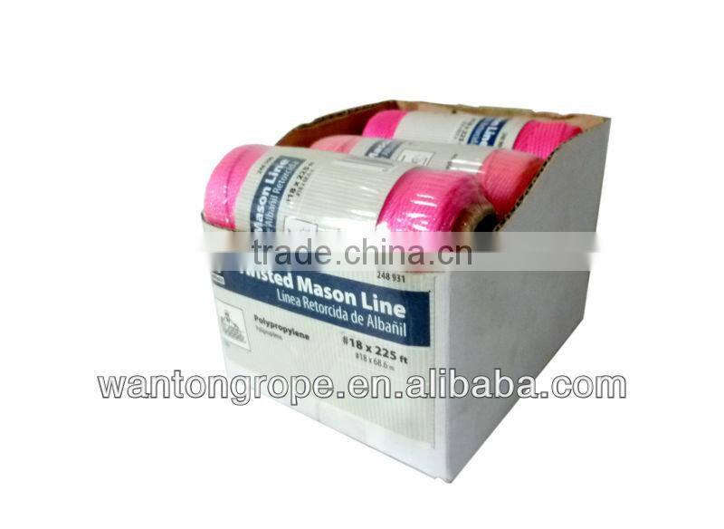 New Premier 225 feet #18 Pink Monofilament Twisted 3-Strands Polypropylene Mason's String Line