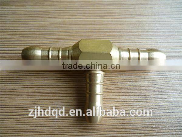 T-type hose barb connector , high quality tee hose barb with male size ,3/8" 1/2" 3/4" size