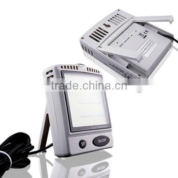 Built-in Internal & External Sensor Probe 0~50 degree C Range /Professional Humidity and Temperature SD Data Logger
