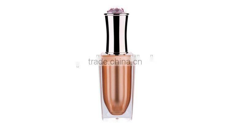 acrylic material square shape nail polish bottle