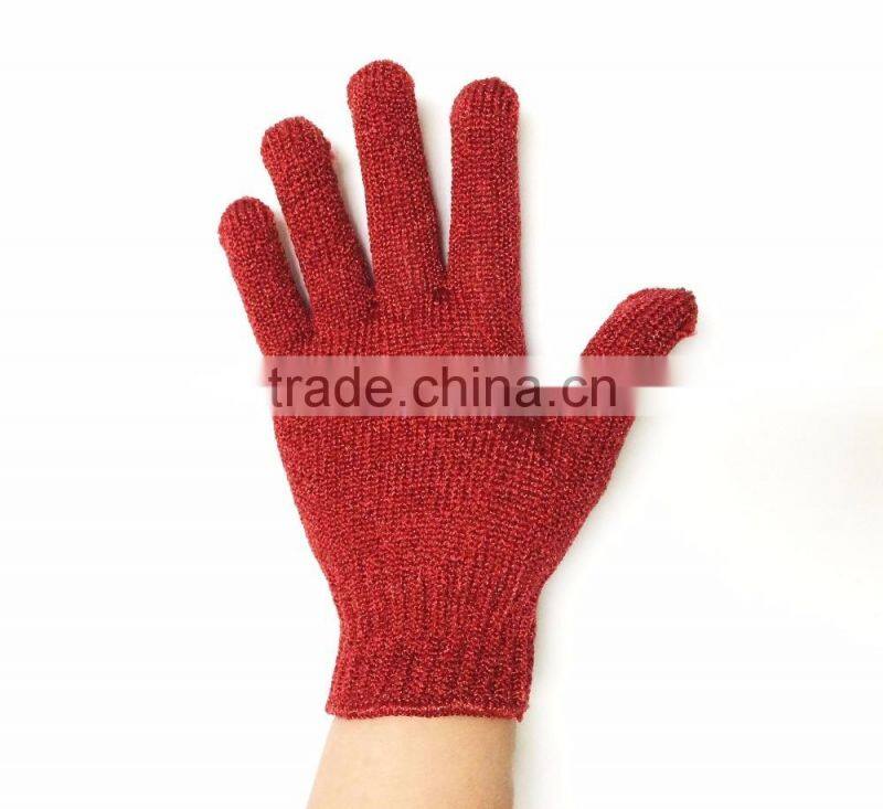 PVC dotted cotton knitted gloves / cotton work gloves with rubber grip dots