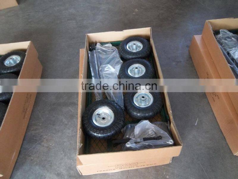 foldable garden mesh cart with 4 wheels