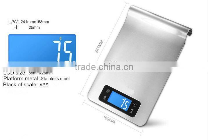 Best China Supplier Ultra Slim Electronic Digital Kitchen Scale