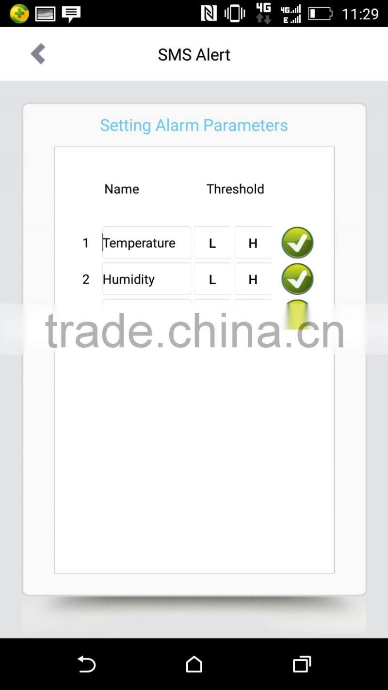 gsm sms temperature control alarm monitor