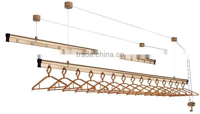 Natural anodized aluminium profile for clotheshorse hanger for drying clothes