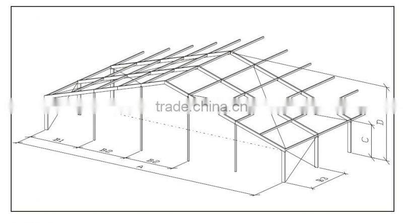 High end event display giant tent with glass wall for sale