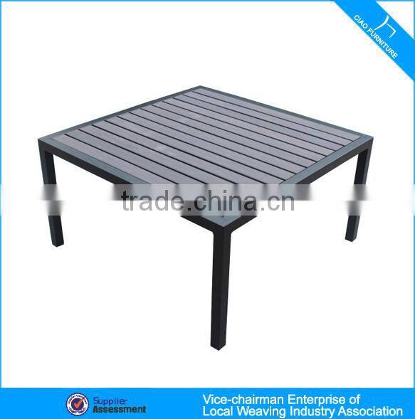 aluminum frame furniture outdoor plastic wood table 2707-5