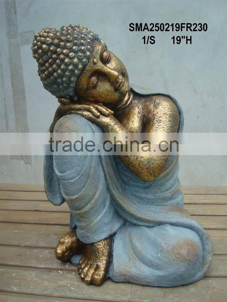 India market fiberstone sitting buddha statue