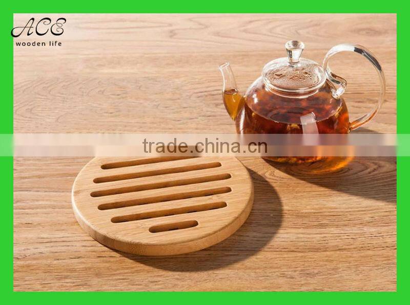 Bamboo trivet Bamboo hot pad Bamboo heat pad