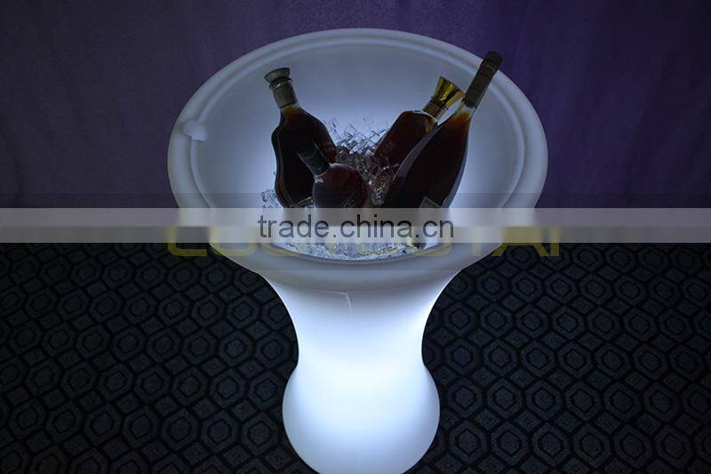 High-grade floor stand LED lighting PE ice bucket/wine cooler/flower port /wine holder/bar ice bucket LTT-CF17